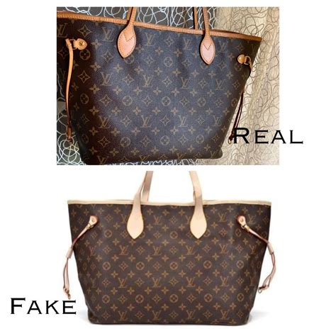 louis vuitton original vs fake bag|faux louis vuitton neverfull bag.